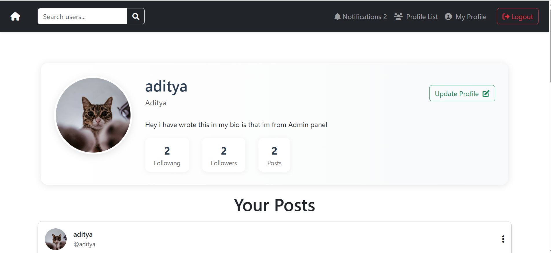 Profile Page
